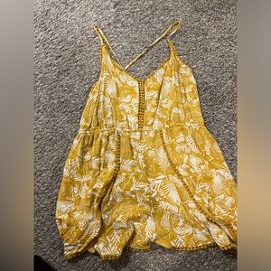 Yellow floral romper